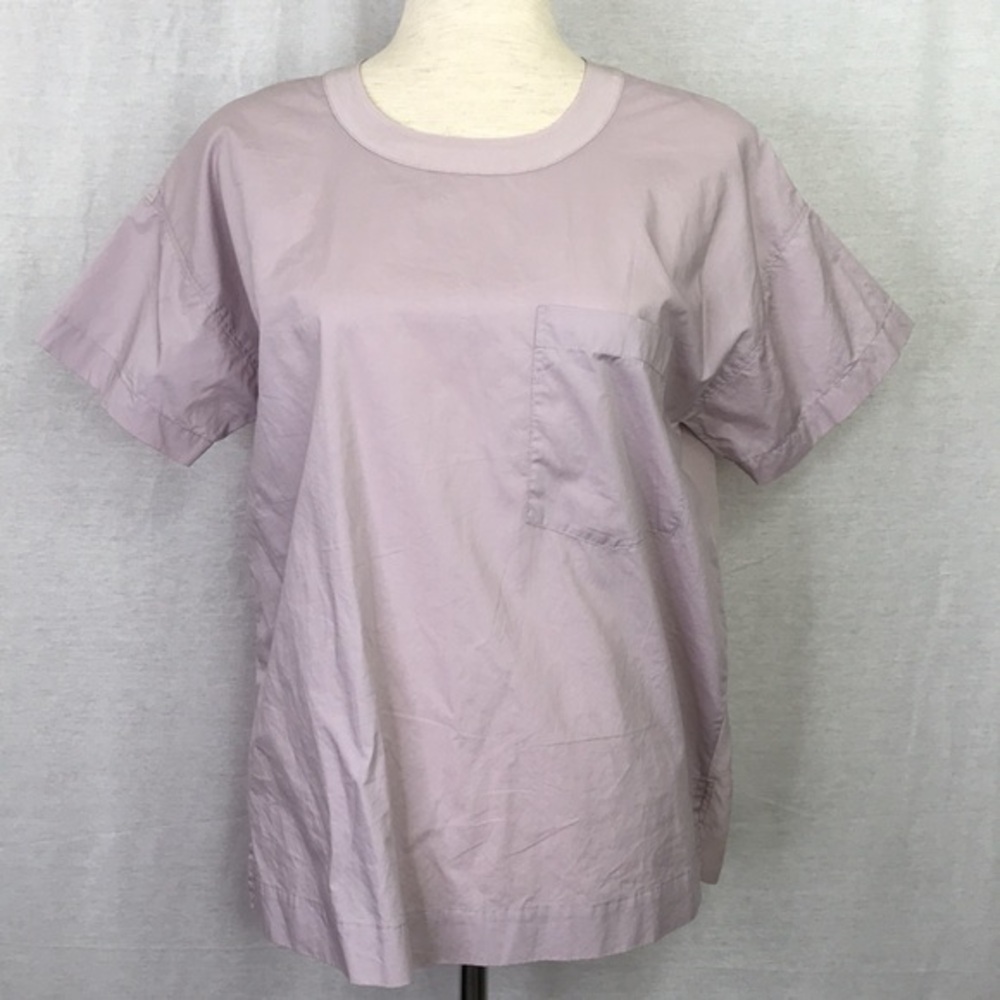 MADEWELL Women's Lavender Short Sleeve Shirt Sz XS